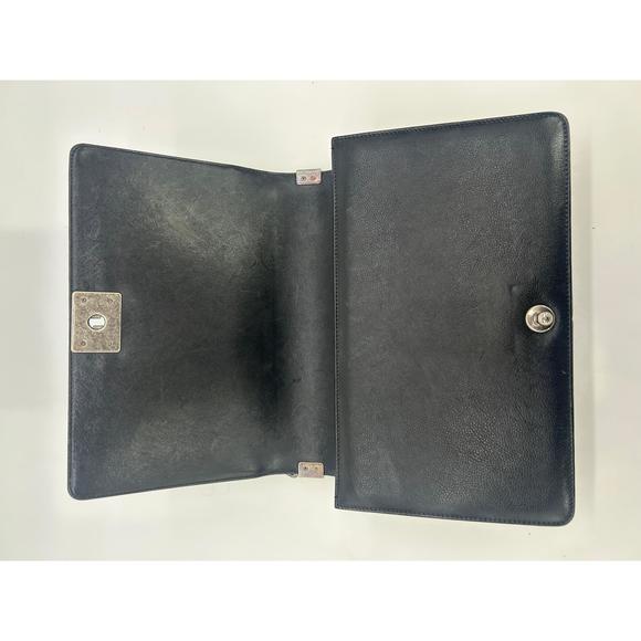 CHANEL Black Lambskin Quilted Medium Boy Bag - Picture 9 of 9